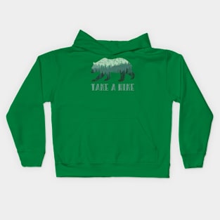 Take a Hike Bear Silhouette Kids Hoodie